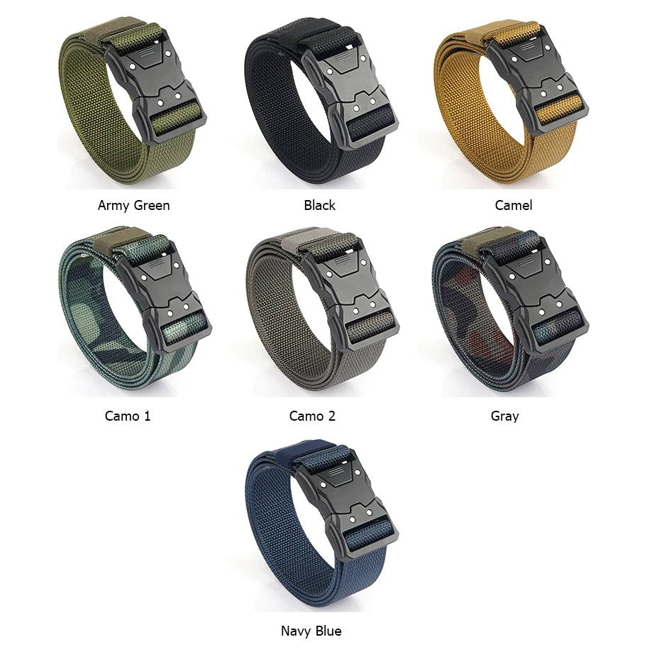 ALFA High  Quality Custom Nylon Belt Black Quick Release Interlocking Tactical Belt Buckles