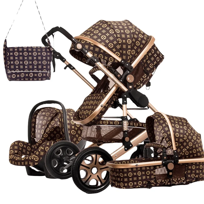 Baby stroller 4 in 1 Light weight High Landscape  Portable Baby Stroller for Newborn Infant Cradle