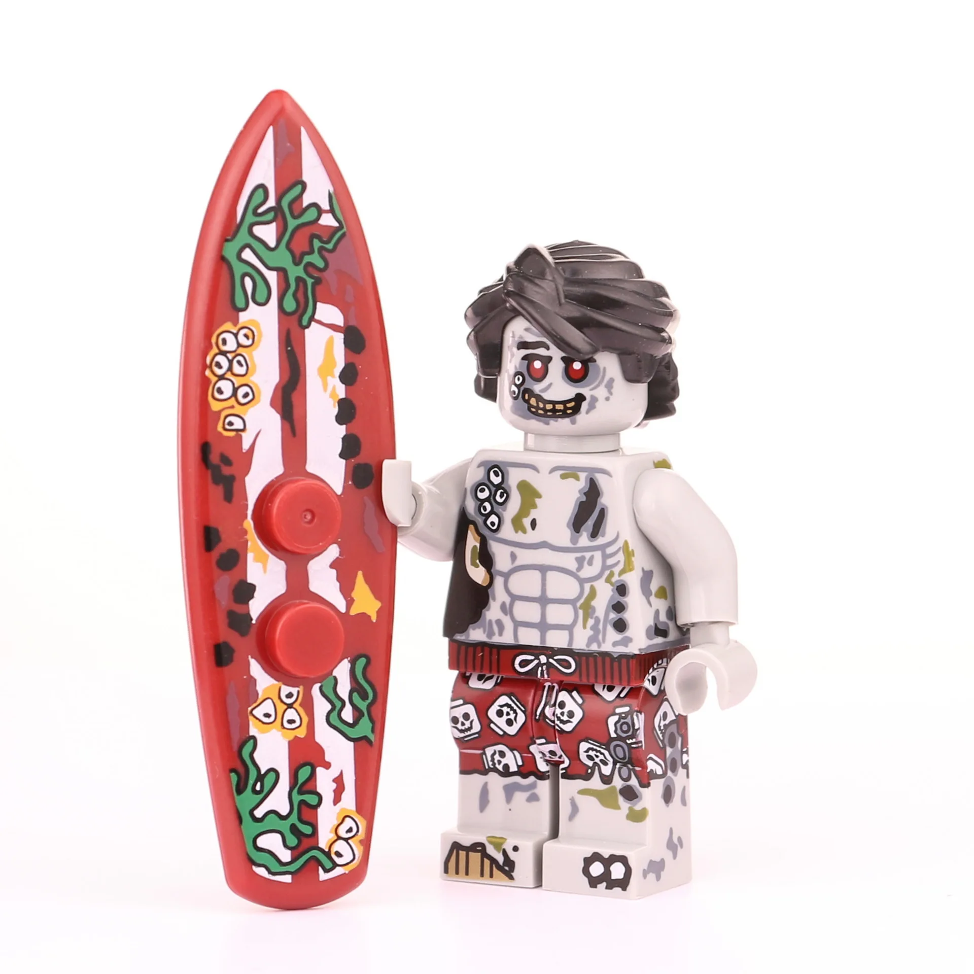 Plastic Building Block Dolls Action Figures Halloween Toys Graveyard Zombies Skeleton Mini Building Brick Figures 6-8pcs Per Set