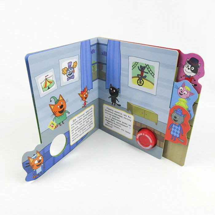 Free Samples ABC Educational Kids Coloring Cardboard Full Color Board Book Printing Sound Module Children Book Printing Services