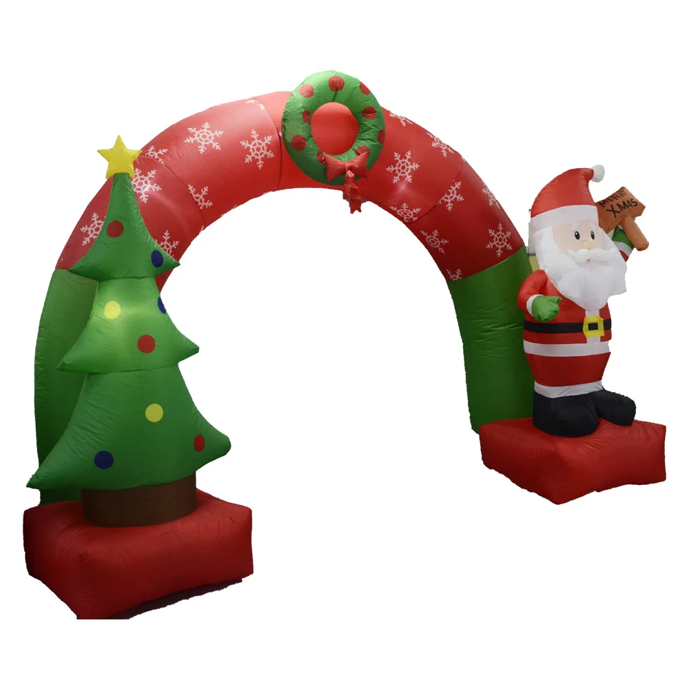 6FTH Christmas Arch (300cm long) Decoration inflatable Christmas arch Santa Claus snowman christmas blow ups inflatable