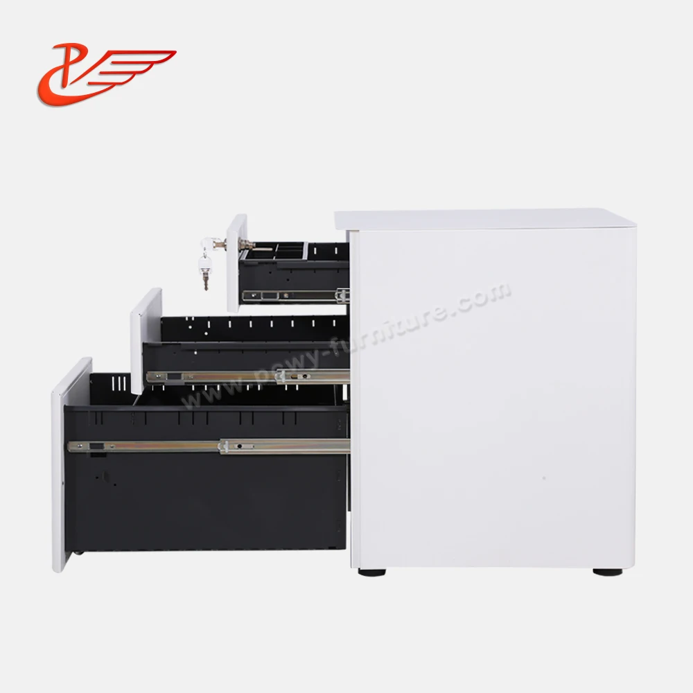 
new style 3 drawers Office furniture Steel metal mobile storage cabinet with drawers 