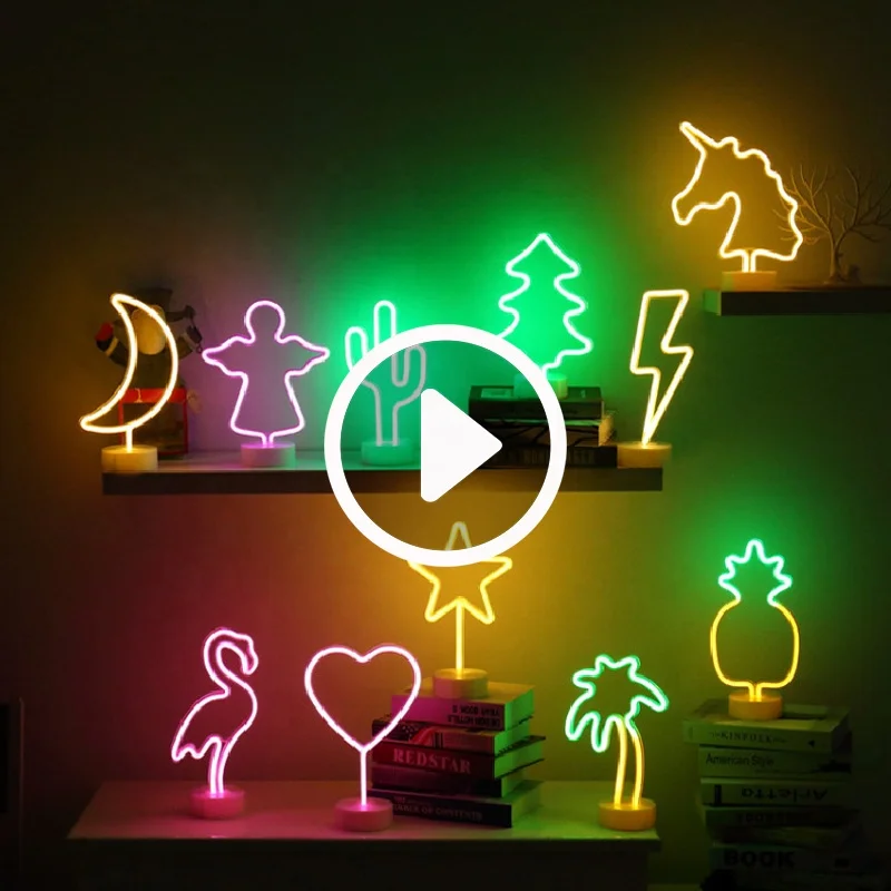USB Powered Light or Neon Signs LED Lights Battery Up Acrylic Neon Sign for Bedroom Kids Room Living Room Bar Party Christmas