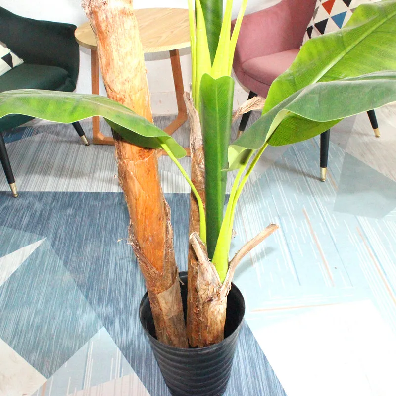 Landscape ornamental potting plastic bonsai tree artificial real look banana tree indoor decor plant on sale