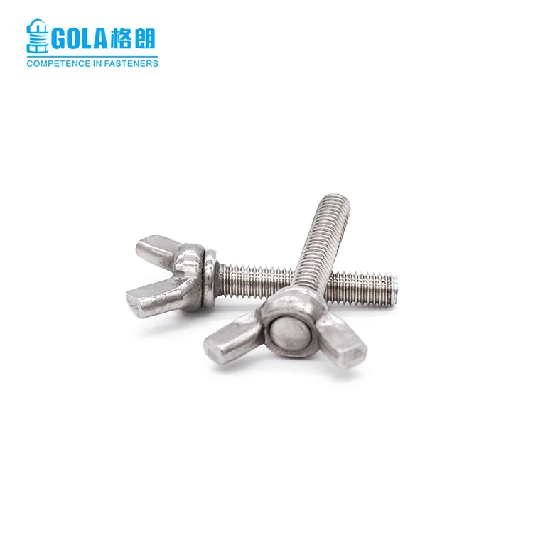 China Manufacture Stainless Steel Butterfly Wing Head Bolt With Wing Nut