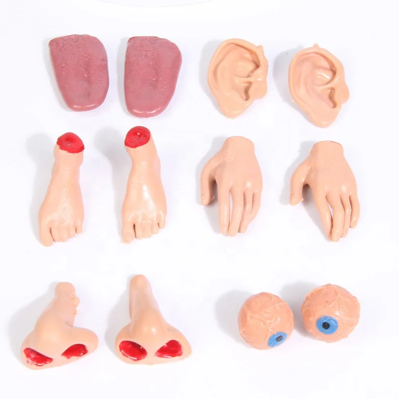 Wholesale TPR Jokes Roys Halloween Sticky Human Body Fake Organ Stretched Eyes Hands Feet Child Toy