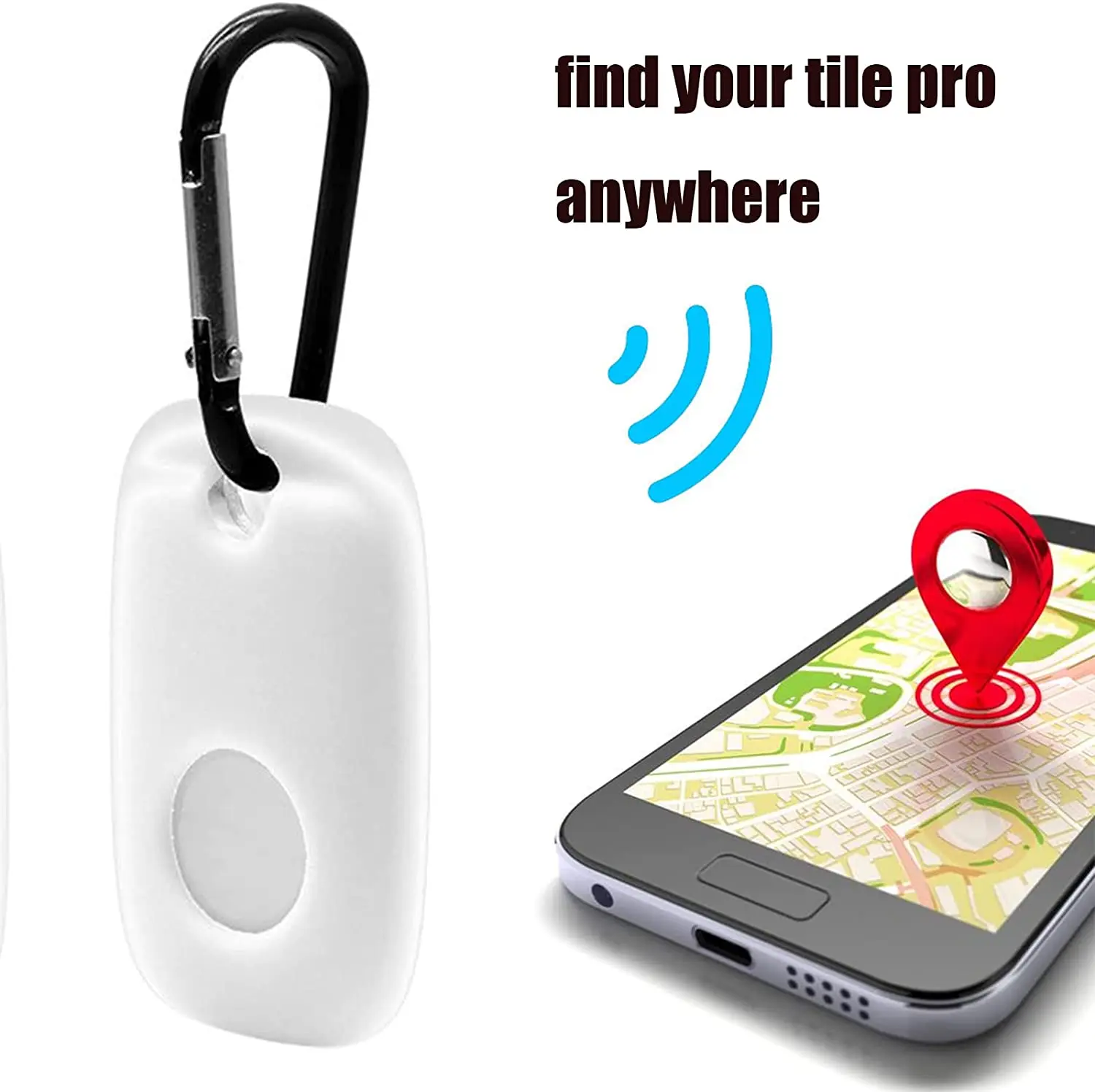 Protection Silicone Case with Keychain for Tile Pro 2022 Tracker, Anti-Scratch Soft Protective Sleeve Skin Case Cover