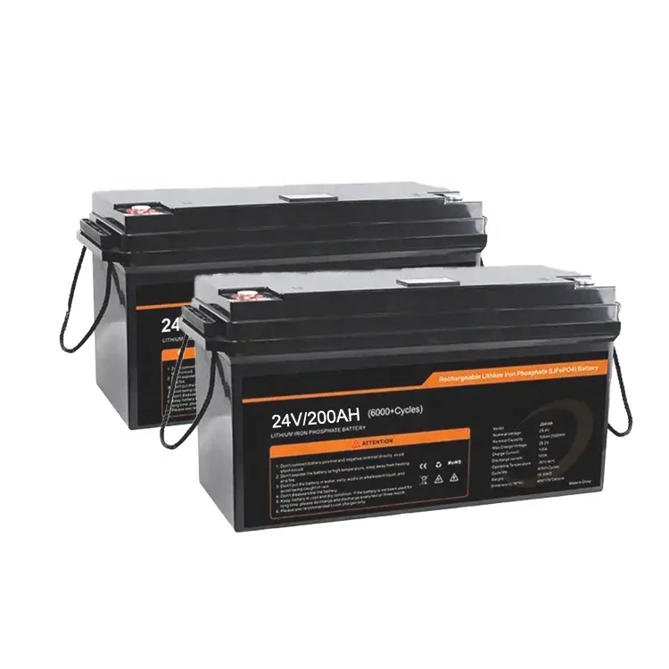 LiFePO4 Battery 24V 200Ah 25.6V 100AH 200AH 300AH Lithium Ion Rechargeable Battery For Solar Energy Battery System