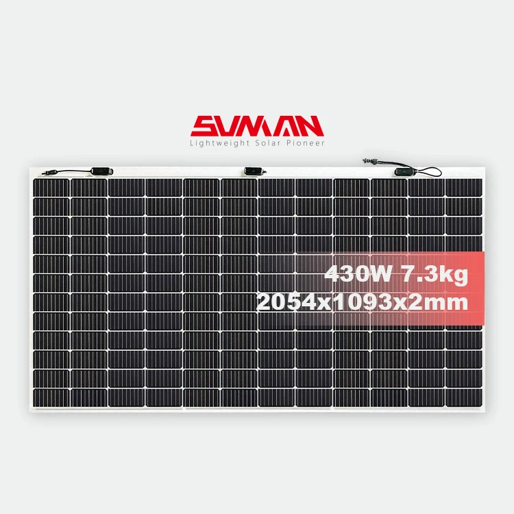 Sunman ETFE all black available flexible solar panel 430W verified by VDE CEC JET for off/on-grid PV system