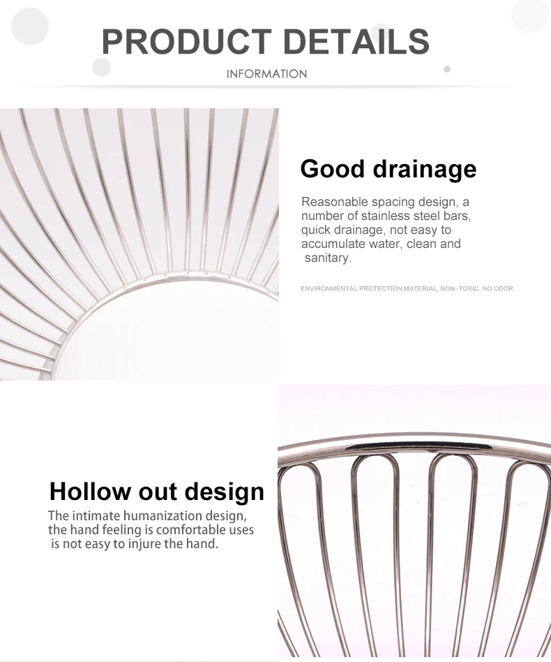 Morden Decoration Candy Fruit Vegetable Basket Metal Wire Kitchen Storage Basket