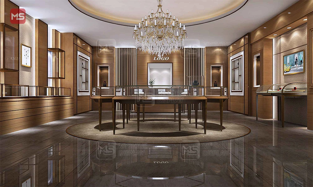 Fashion Modern Jewellery Store Glass Display Showcase and Cabinets Full Vision Jewelry Kiosk for Shopping Mall