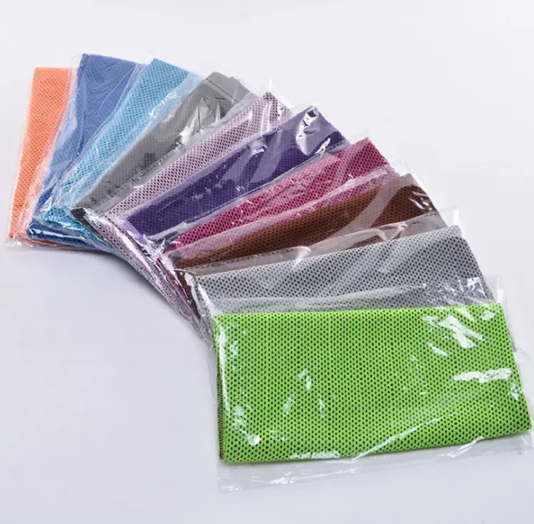 Quick dry instant cool microfiber cooling gym towels with logo custom sport towels for neck and face for gym sweat towels custom