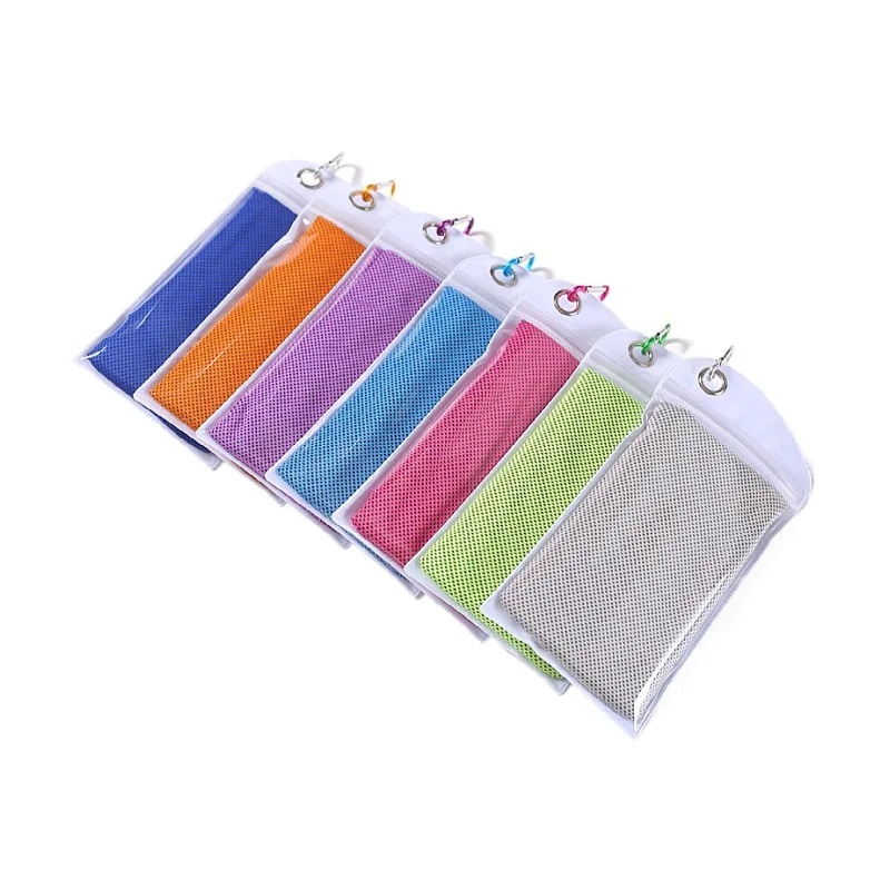 Ice Cold Towels Double Layer Cool Ice Towel Summer Sunstroke Sports Yoga Exercise Cool Quick Dry Soft Breathable Hand Towels
