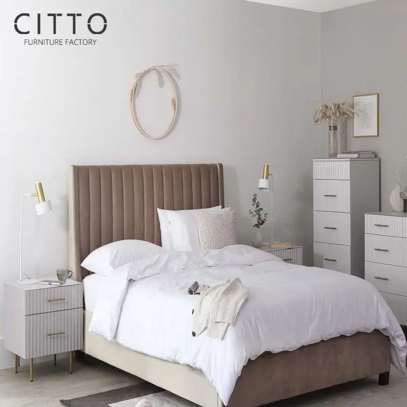 Hot Sale Nordic Bedroom Sets Bedside Table Wooden Furniture Luxury Home Furniture Customize Modern Acceptale Nightstand