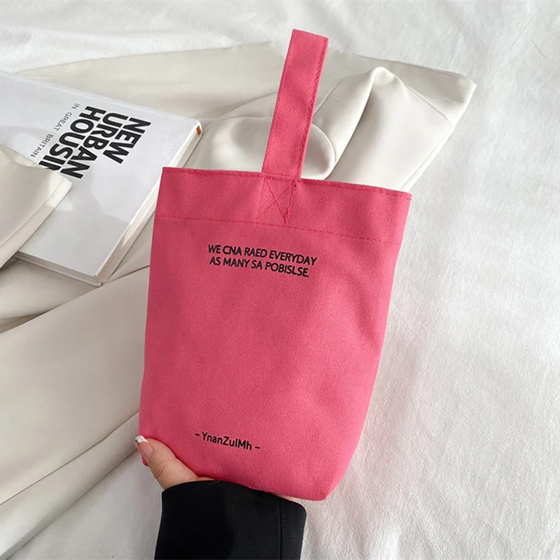 Personalized Canvas Cotton 12oz Bucket Bag with Multiple Colors Popular Shopping Tote Bag