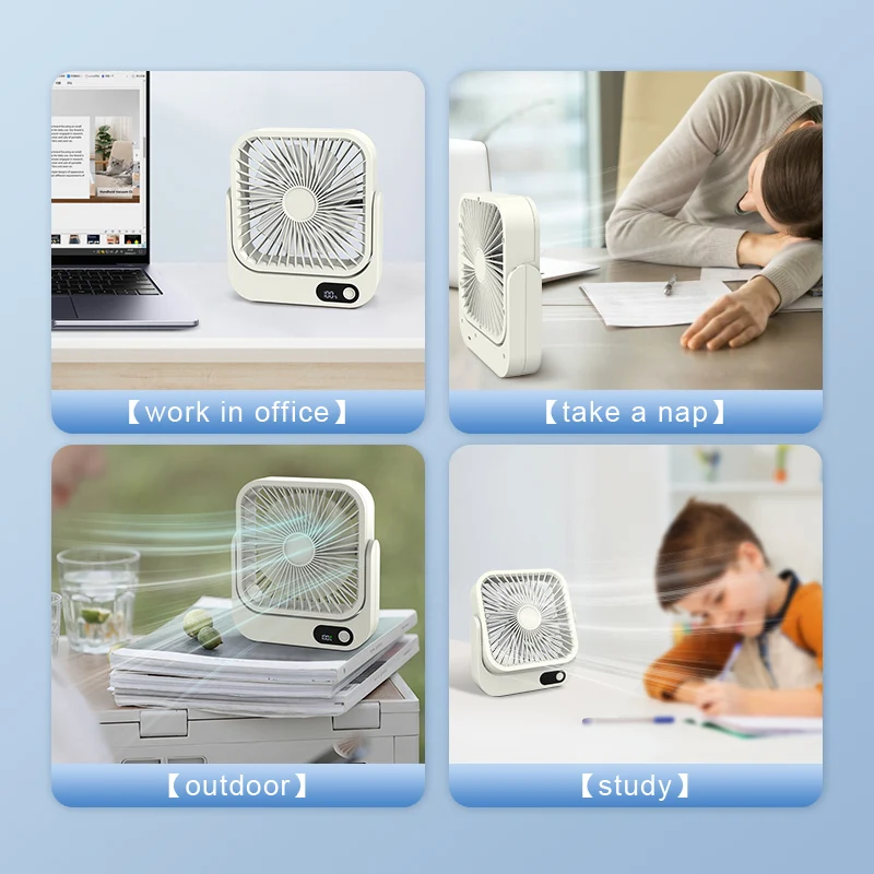 Portable Mini Desktop Fan Electric Table Stand with DC for Laptop Computer Cooler Spanish Operable for Garage Use