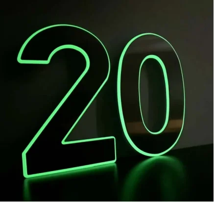 luminous+illuminated  Stainless Steel House Number