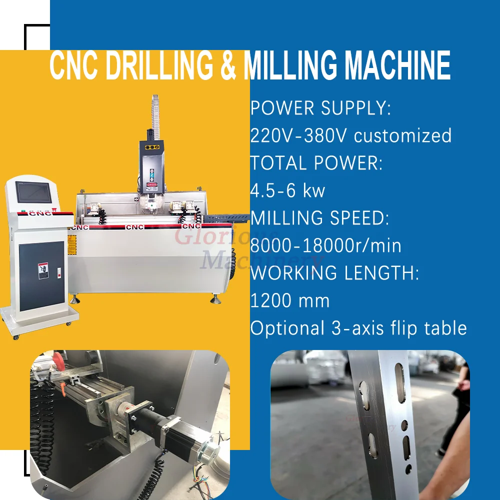 Single Head Aluminium Copy Router Window Frame Making CNC 3 Axis Drilling Machine