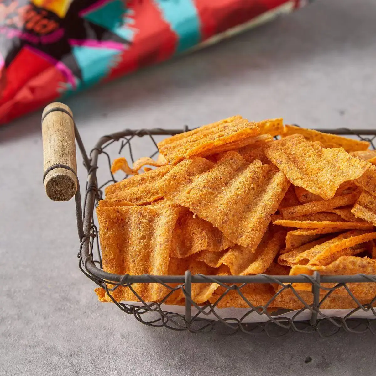Orion Korean Sun Corn Flakess 80g Big Wavy Potato Chips Puffed Exotic Snack Corn Chips spicy Flavor