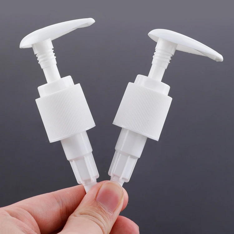 Ningbo Yuyao manufacturer 24mm 28mm plastic liquid pump soap dispenser UV coating white lotion pump,face lotion pump