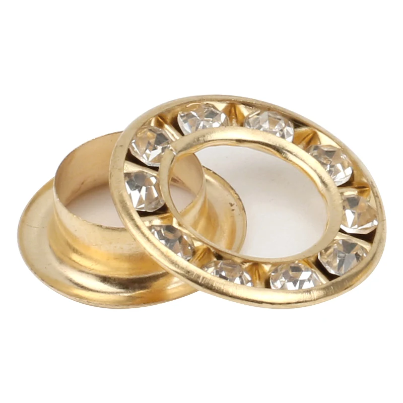 Eyelets Buckle Glass Diamond Brass Wallet Eyelet Installation Tool Shoe Metal Hole Leather Rivets Button Hollow Clothing Snap