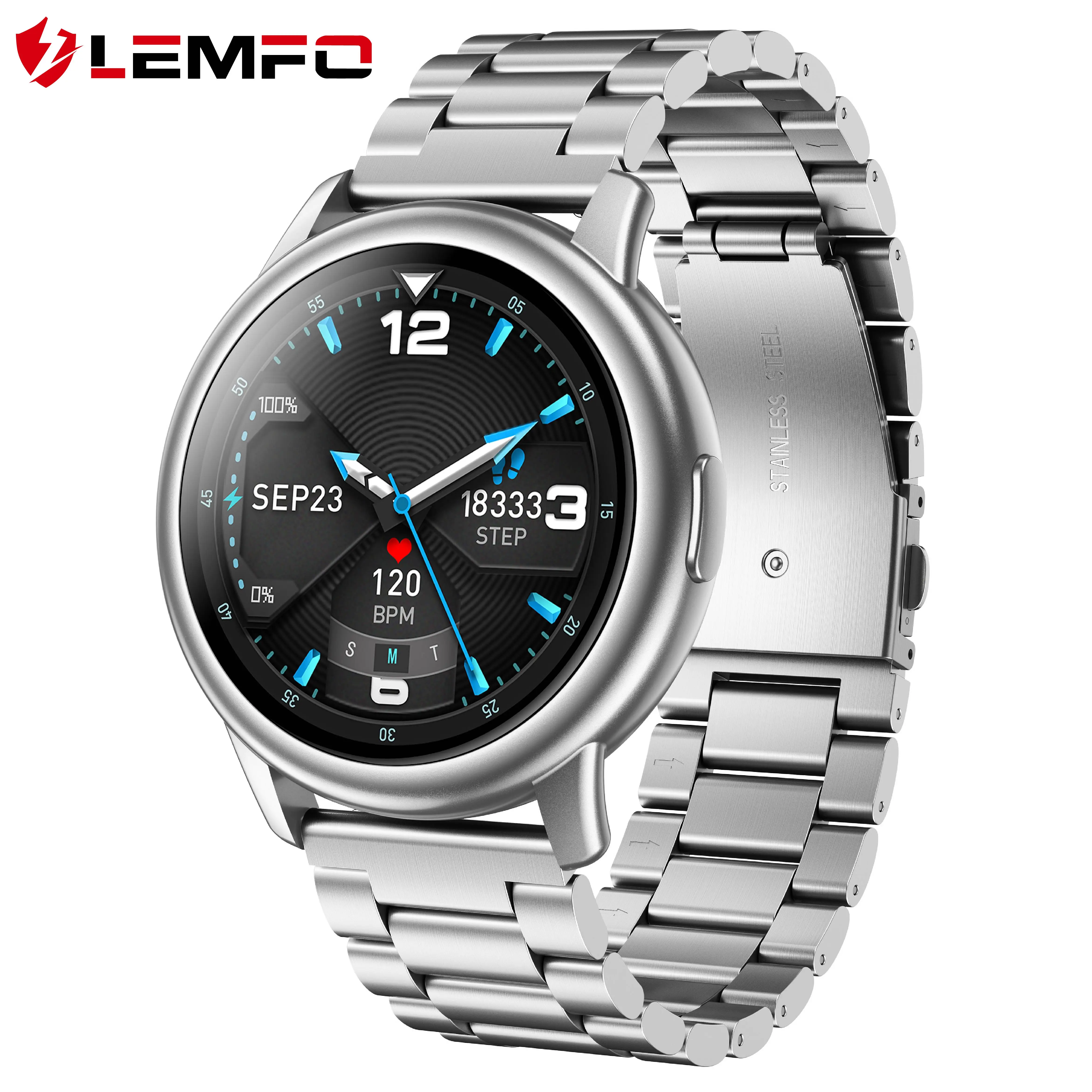 LEMFO 2021 LF28 IP68 Waterproof Men 260mah battery BT5.0 Fitness Heart Rate Smart Watch Band for Android IOS Smartwatch