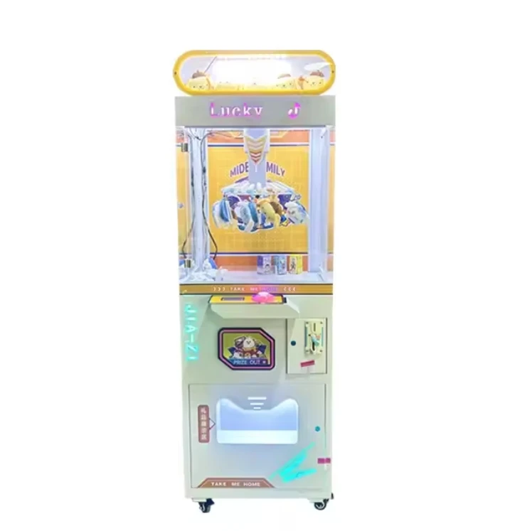 Best Selling indoor coin operated snack and mini doll clip game machine Clip Gift Clamp Prize Claw Toy Vending Machine