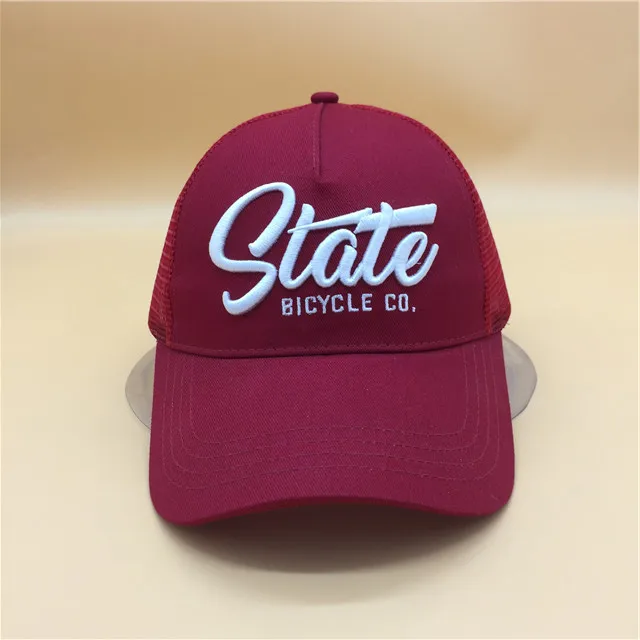 Red color 3 d logo wholesale professional custom made adjustable closure baseball cap