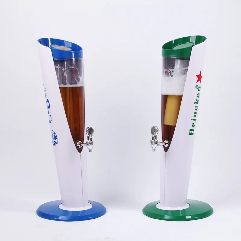 
Factory wholesale premium branded 3L plastic tabletop beverage beer dispenser / beer tower 