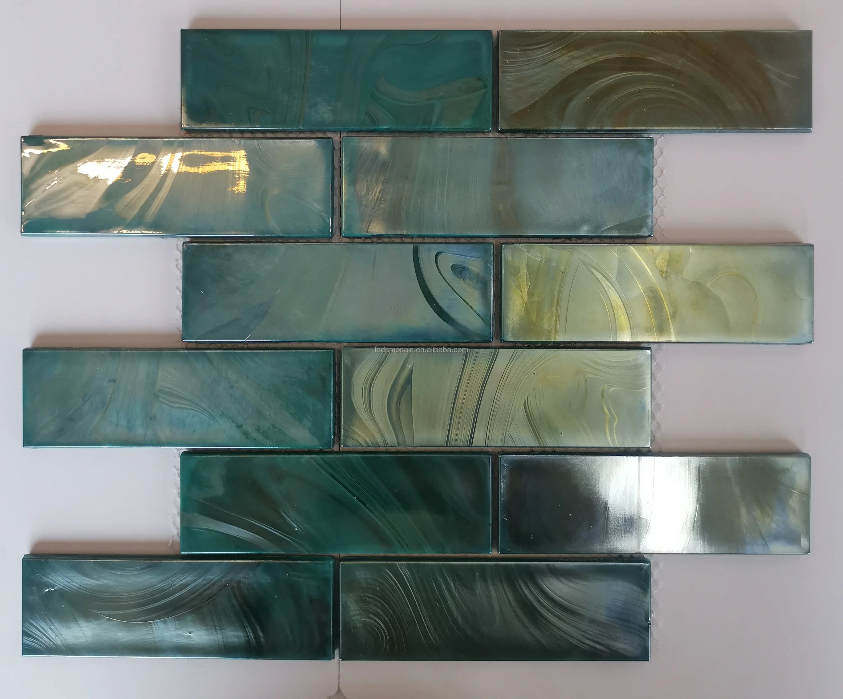 DS 2*6 мозаика метро радужная синяя плитка для плитки Backsplash