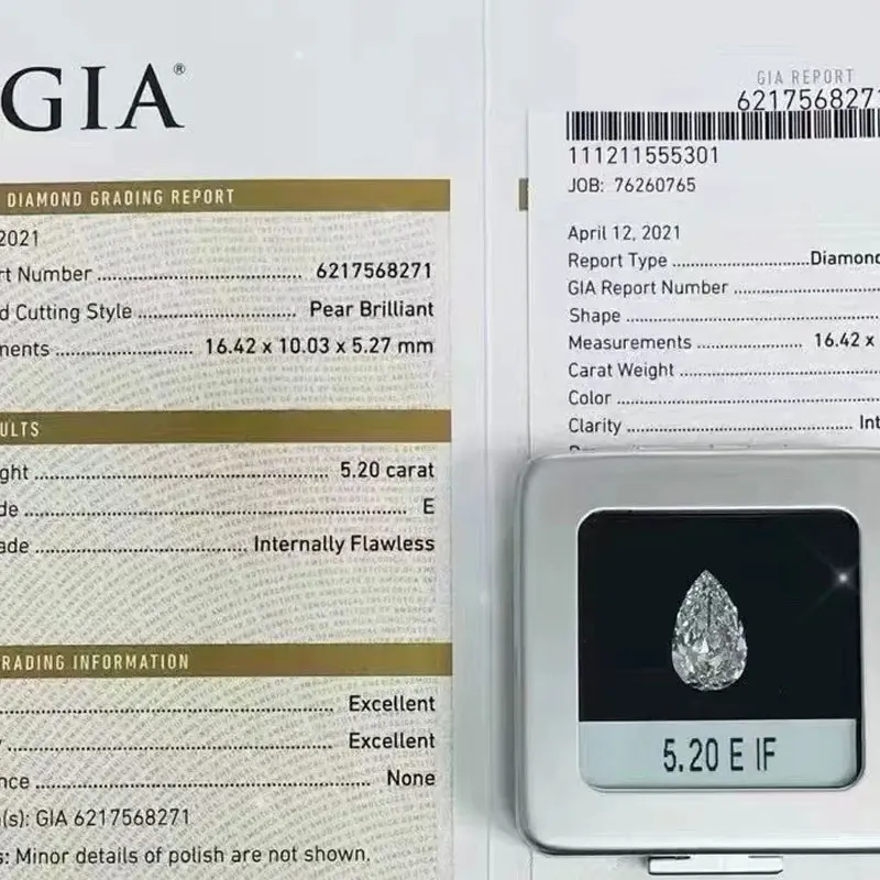 Factory Wholesale GIA IGI Certified VVS1 VVS2 Princess Emerald Radiant Cut CVD Loose Lab Grown Diamond 1ct 2ct 3ct 4ct 5ct 10ct