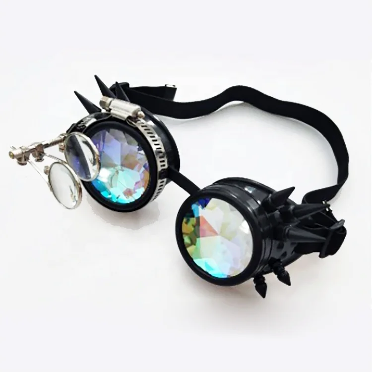 Funny Steampunk Glasses Retro Party Cosplay Eyewear Sunglasses Punk Kaleidoscope Glasses