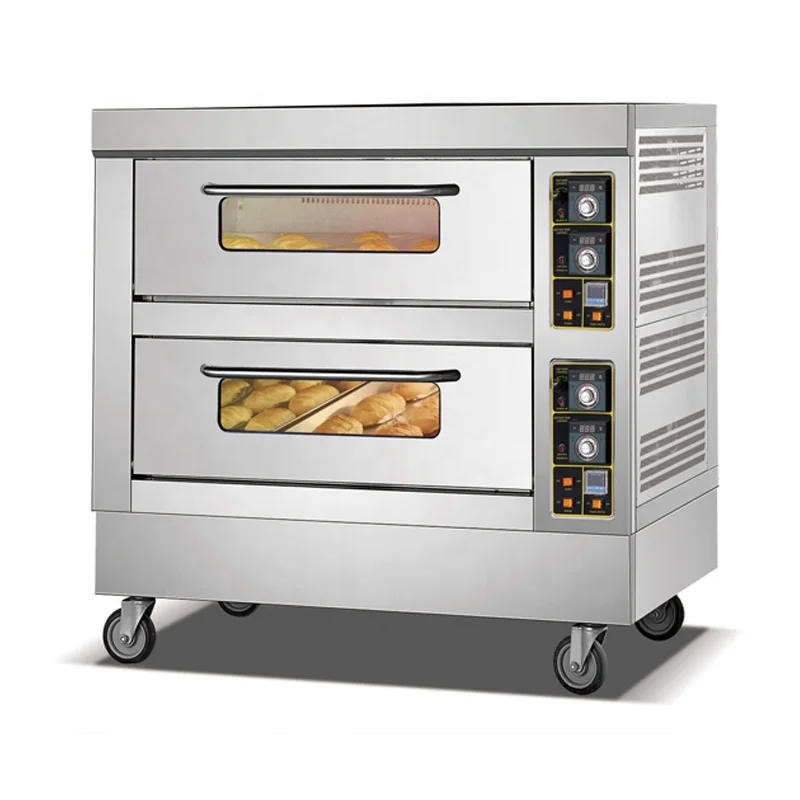 Commercial 2 layers 4 trays bakery gas oven used bakery bread oven diesel