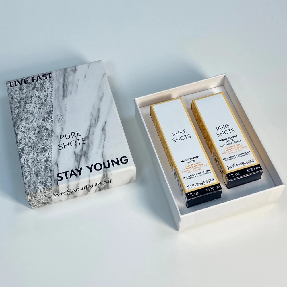 Creative Luxury Perfume Packaging Skincare Box Essence Set Cosmetic Paper Packaging Two Piece Open Gift Box With Logo