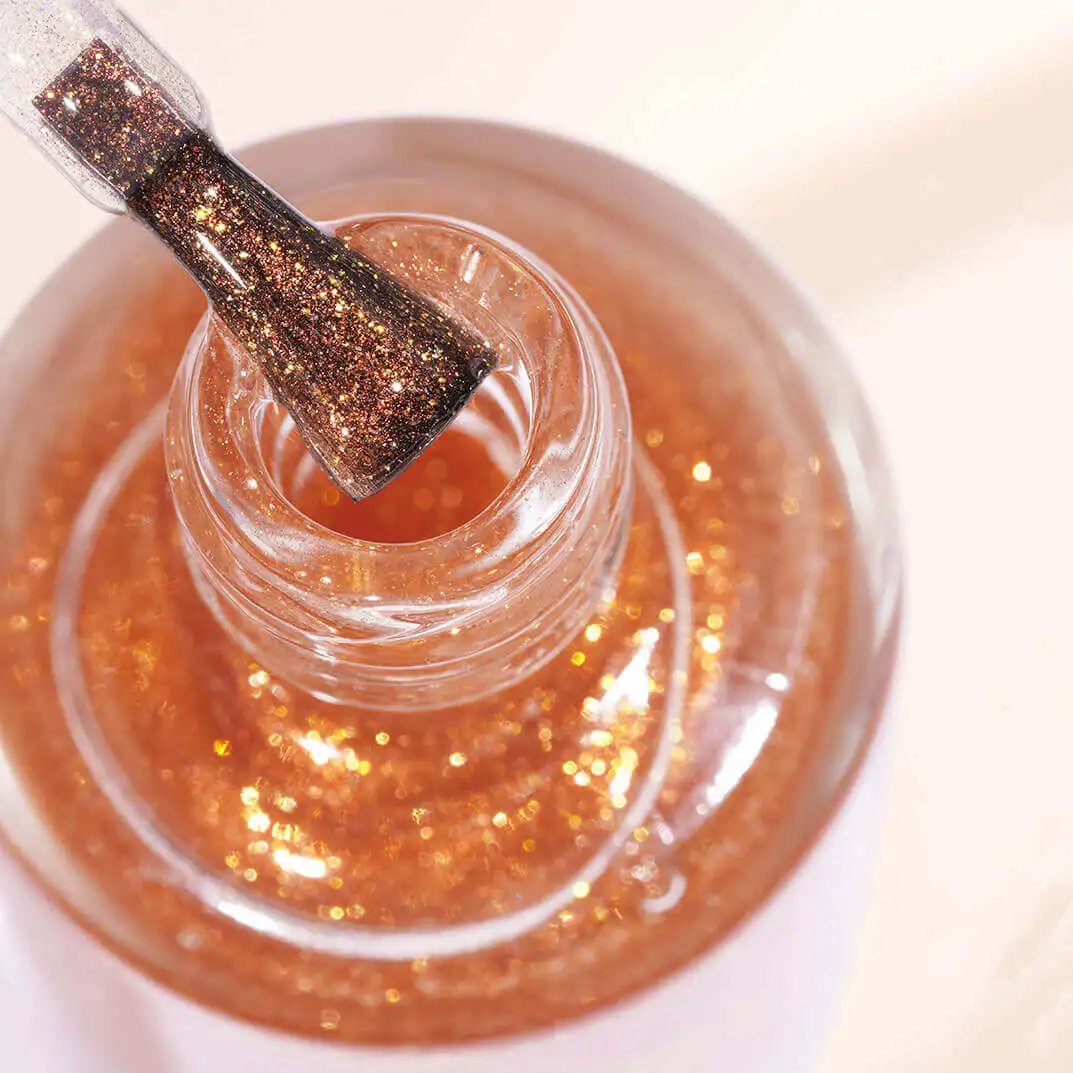 Private Label Organic Golden Glitter Cuticle Oil Wholesale Manicure Custom Nail Revitalizer Vegan Cuticle Oil With Custom Logo