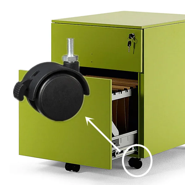 WBD 1.5 Inch 2Inch Plastic Casters Grip Ring Stem self-adhesive Furniture Caster Wheels