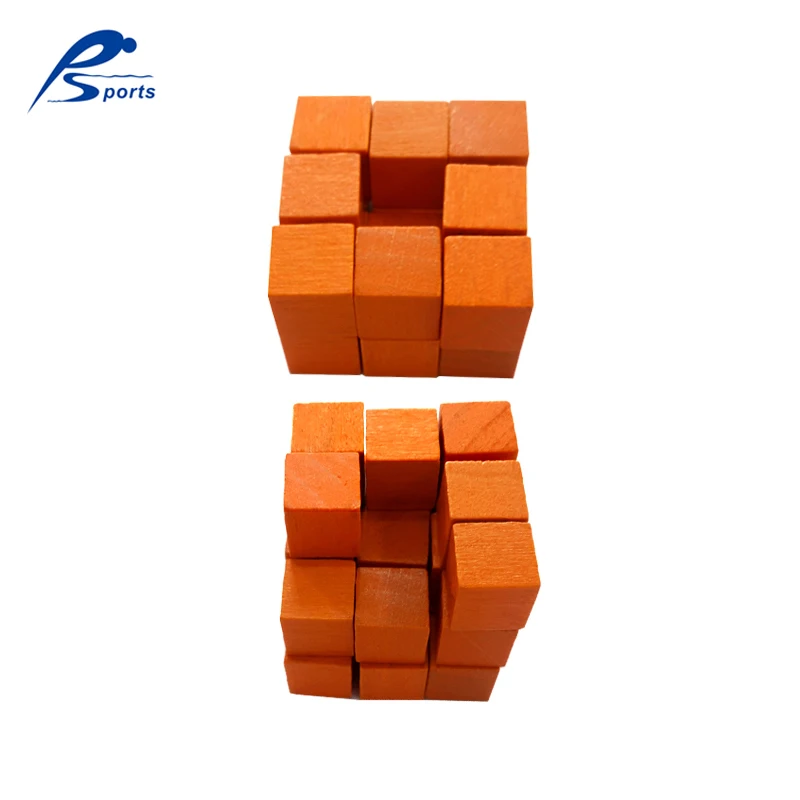 Wooden Toys 1cm 100pcs Orange Wood Cube Primary School Toys Wooden Counting Cubes