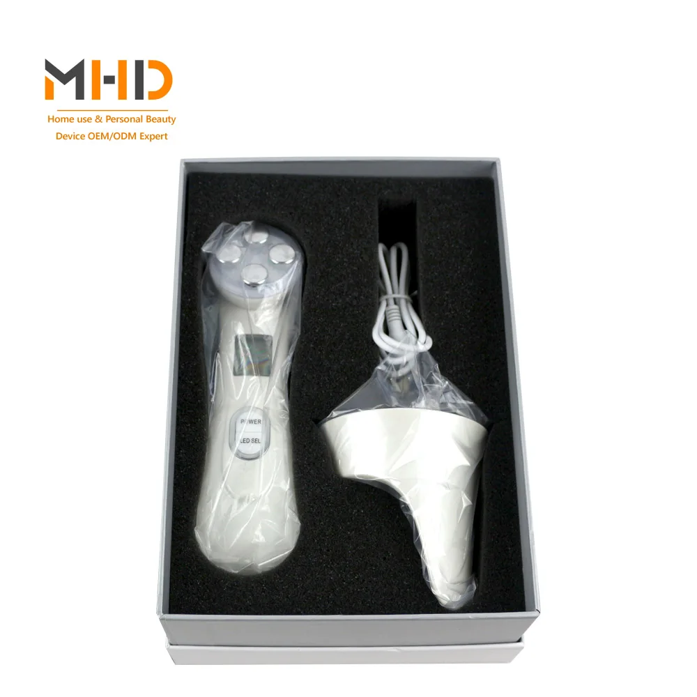 Mesotherapy Electroporation Anti-Wrinkle Face Lift Skin Tightening Machine EMS LED Photon Therapy Face Massage RF Beauty Device