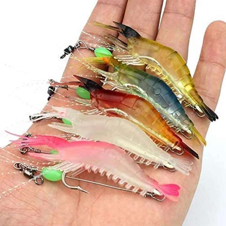 fishing lure Built-in Hook luminous Bait Shrimp kit Noctilucent Shrimp winter fishing fishing sea lure