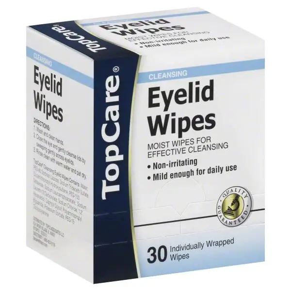 No Rinse Eyelid Cleansing Pre-Moistened Wipes For Dry Red Eyes With Gentle Rinse-Free Formula Box Individually Wrapped Wipes