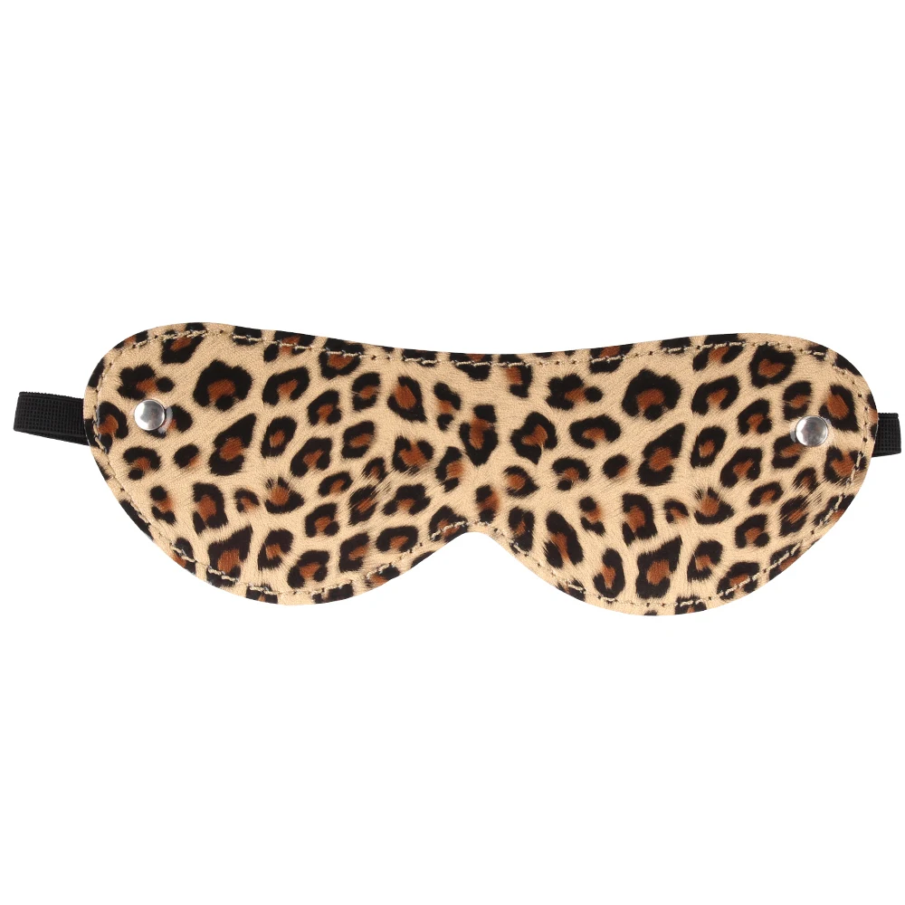BDSM Erotic Restraints for Couples Sexual Leopard Blindfold Soft Sleeping Mask Bondage Eye Mask