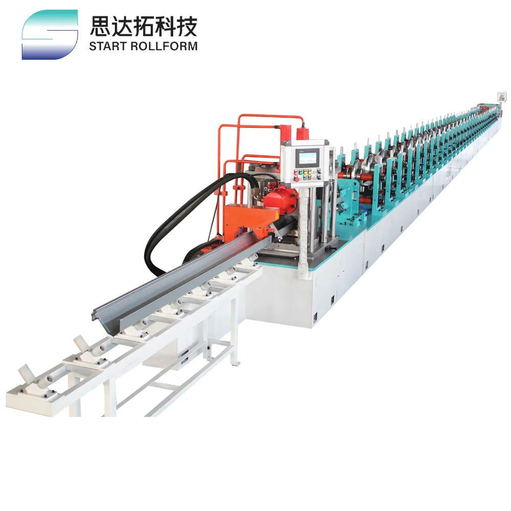 metallic rain gutter fabrication machine portable roll-forming