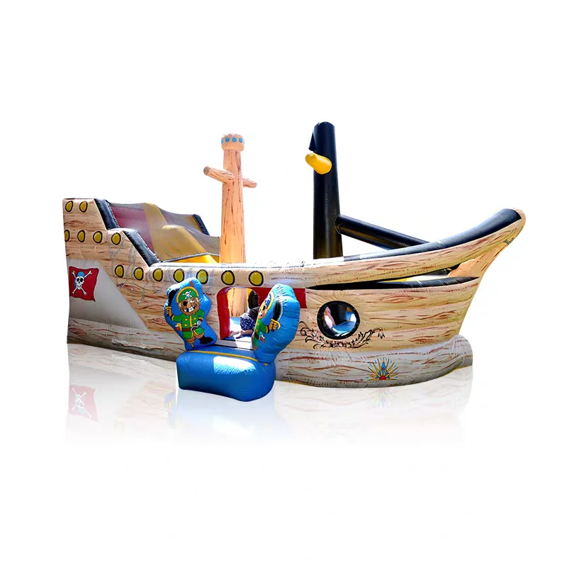Pirate Ship Dry Slide Bouncy Castle Playground Inflatable slide