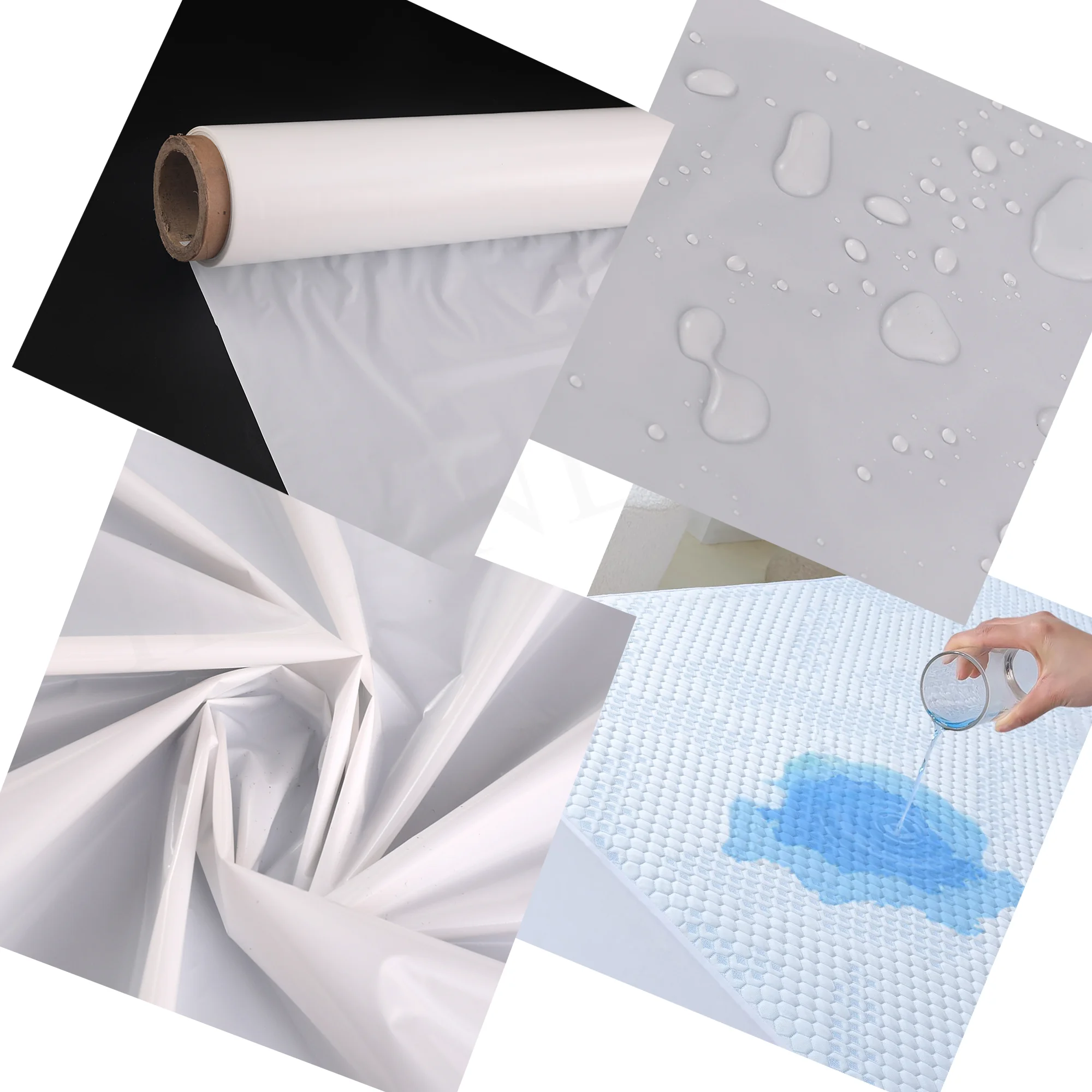 HUANLONG Adhesive Hot Melt White TPU Low Temperature Resistant TPU Film Waterproof Bed Cover Mattress Protector