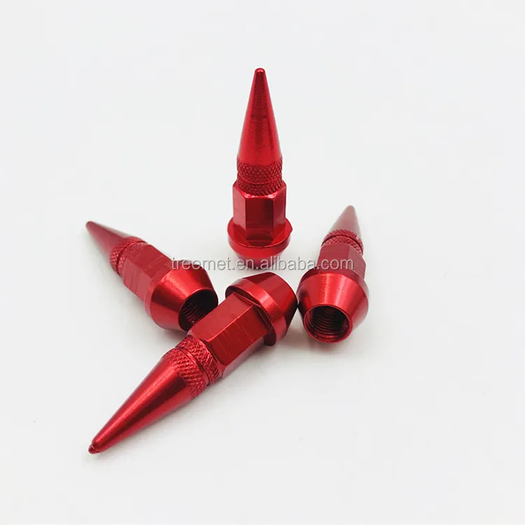 
4 Car Motorcycle Bike Dustproof Spike Shape Tire Wheel Valve Stem Caps 