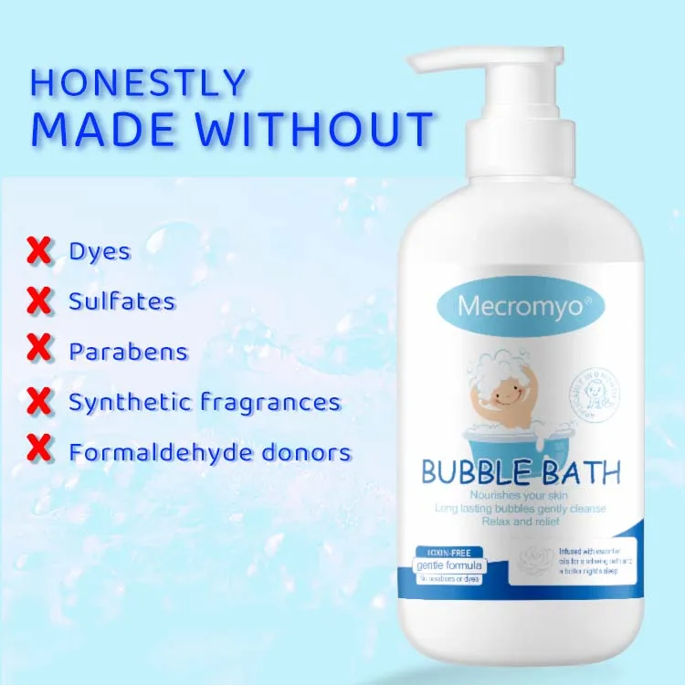 Собственная торговая марка, Органические растительные на основе, не раздражающие пузырьки для ванны, жидкость для ванны, Детская пузырьковая Ванна