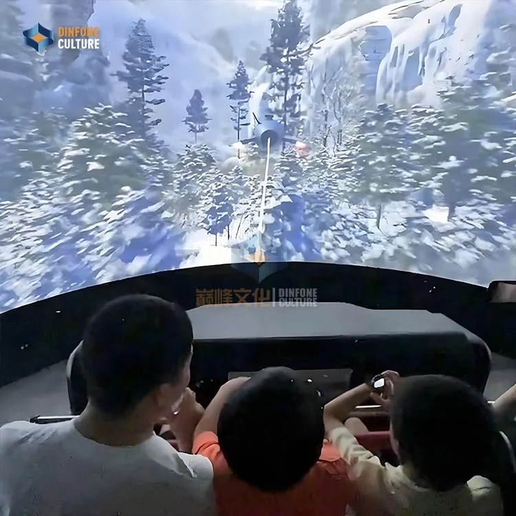 Motion simulator track theater track cinema roller coster virtual reality machine Naked Eye Technology 5D Flying Glasses-free 3D