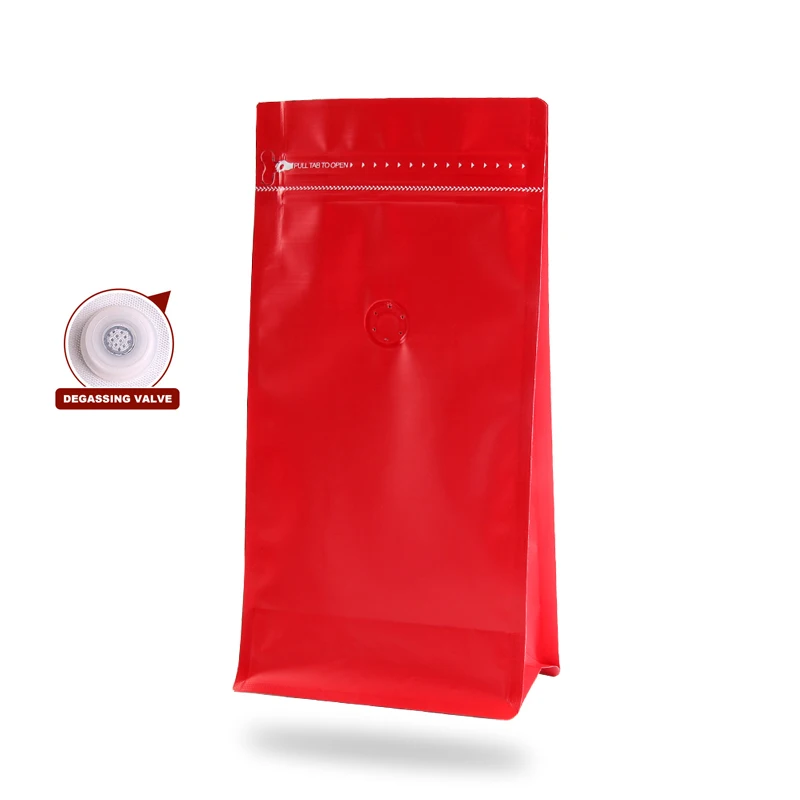 Resealable Lock Packing Wholesale One Way Valve Biodegradable Pouch Packaging Coffee Bags With Degassing Valve And Ziplock