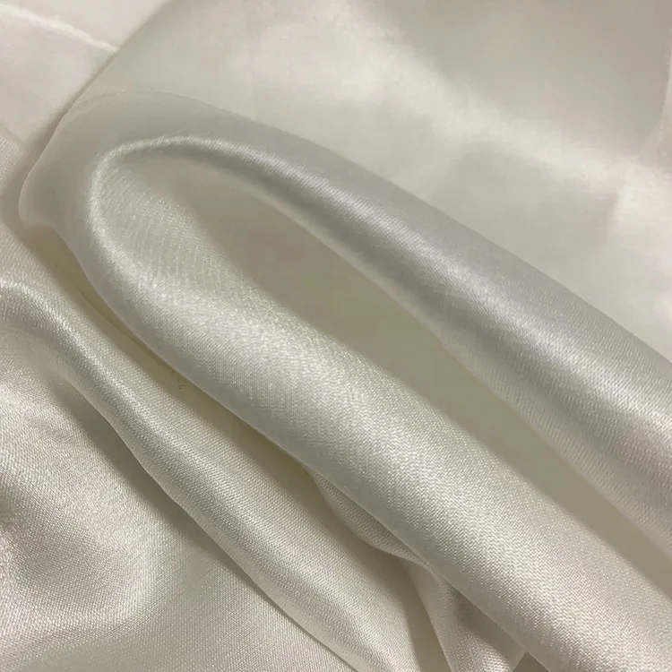 65% Rayon 35% Silk Half-Bleached Silk Satin viscose Fabric
