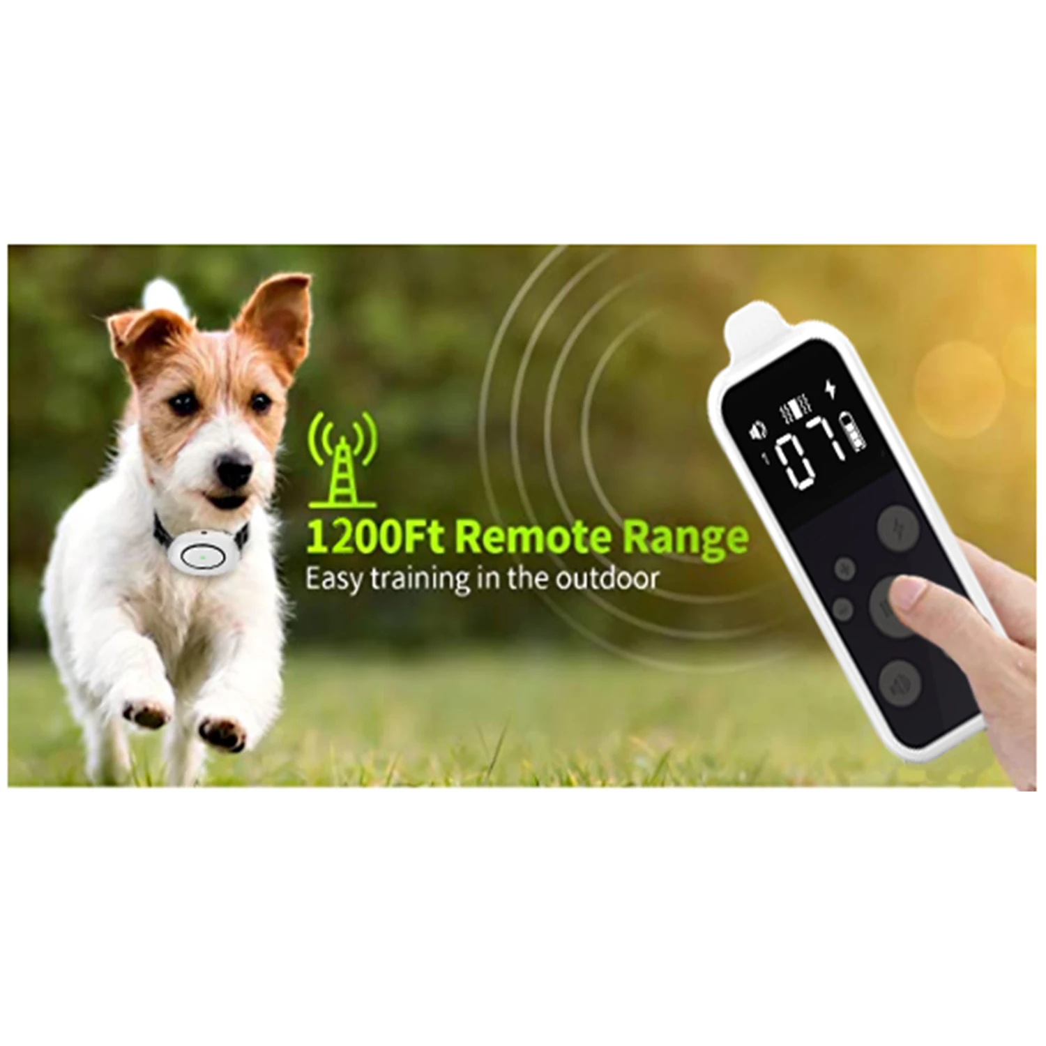 Anti-bark Waterproof Adjustive 1150ft Distance Remote Control Pet Dog Shock Remote Dog Training Collar